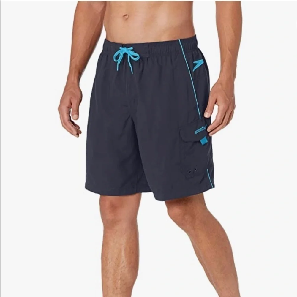 Speedo Men's Knee Length Marina Volley 20 Inch Swim Trunk Shorts Small NWT